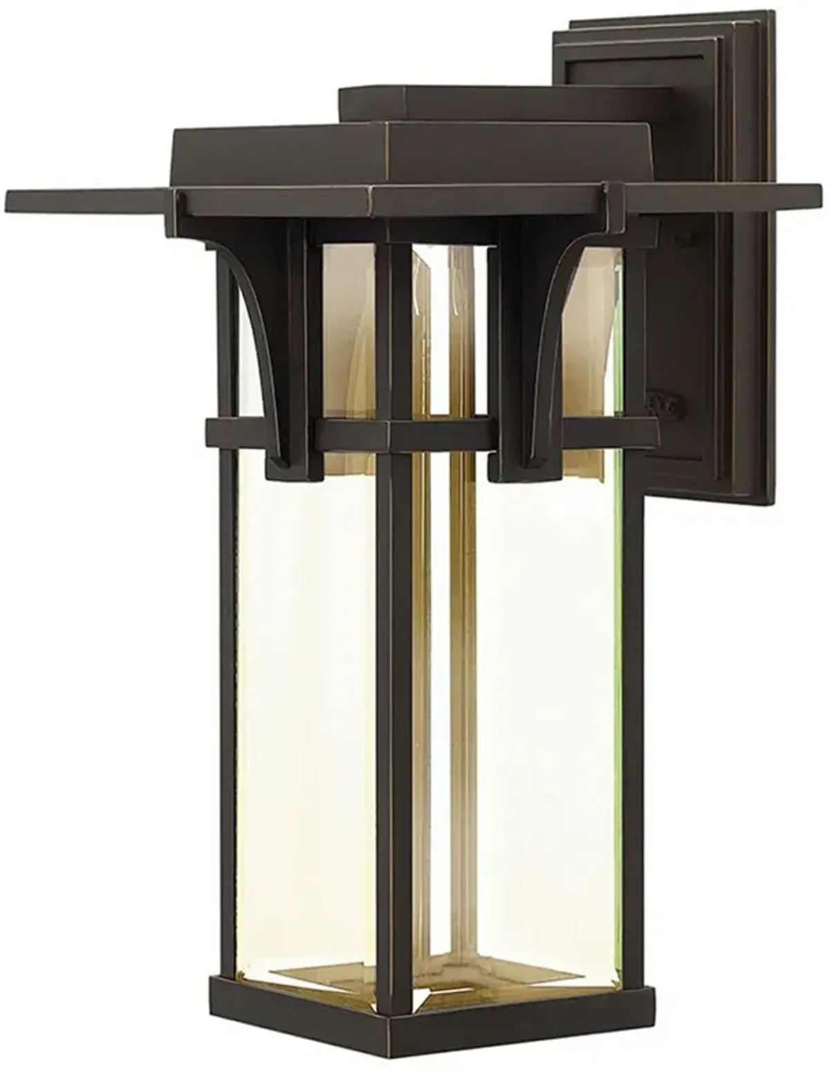 Outdoor Manhattan-Large Wall Mount Lantern-Oil Rubbed Bronze-Led