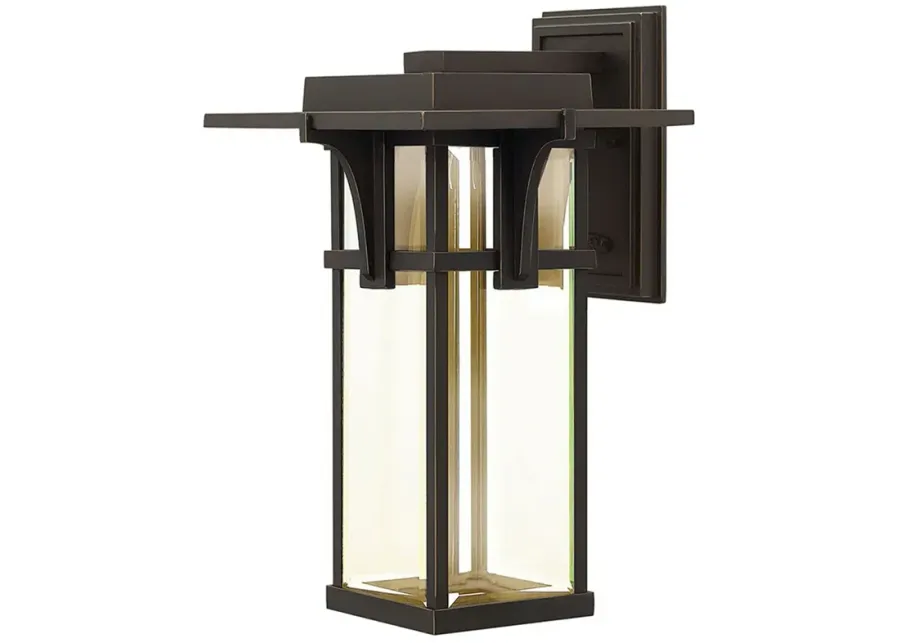 Outdoor Manhattan-Large Wall Mount Lantern-Oil Rubbed Bronze-Led