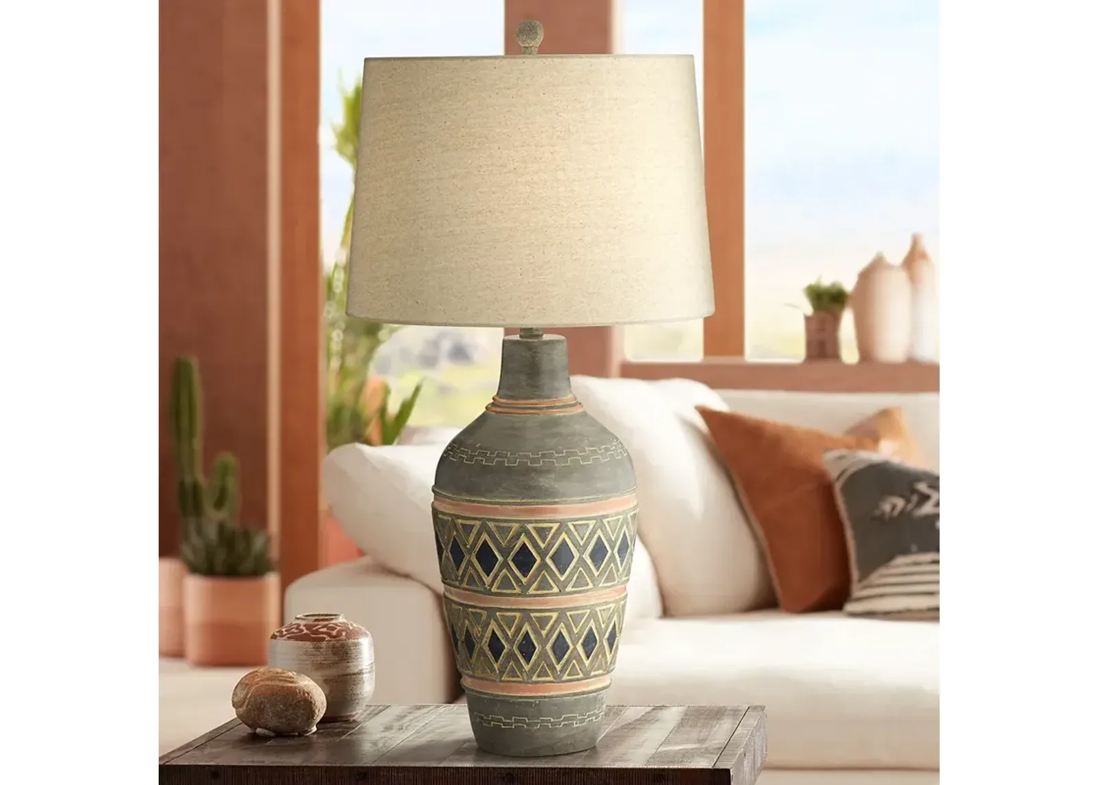 John Timberland Desert Mesa 29 1/2" Southwest Rustic Jar Table Lamp