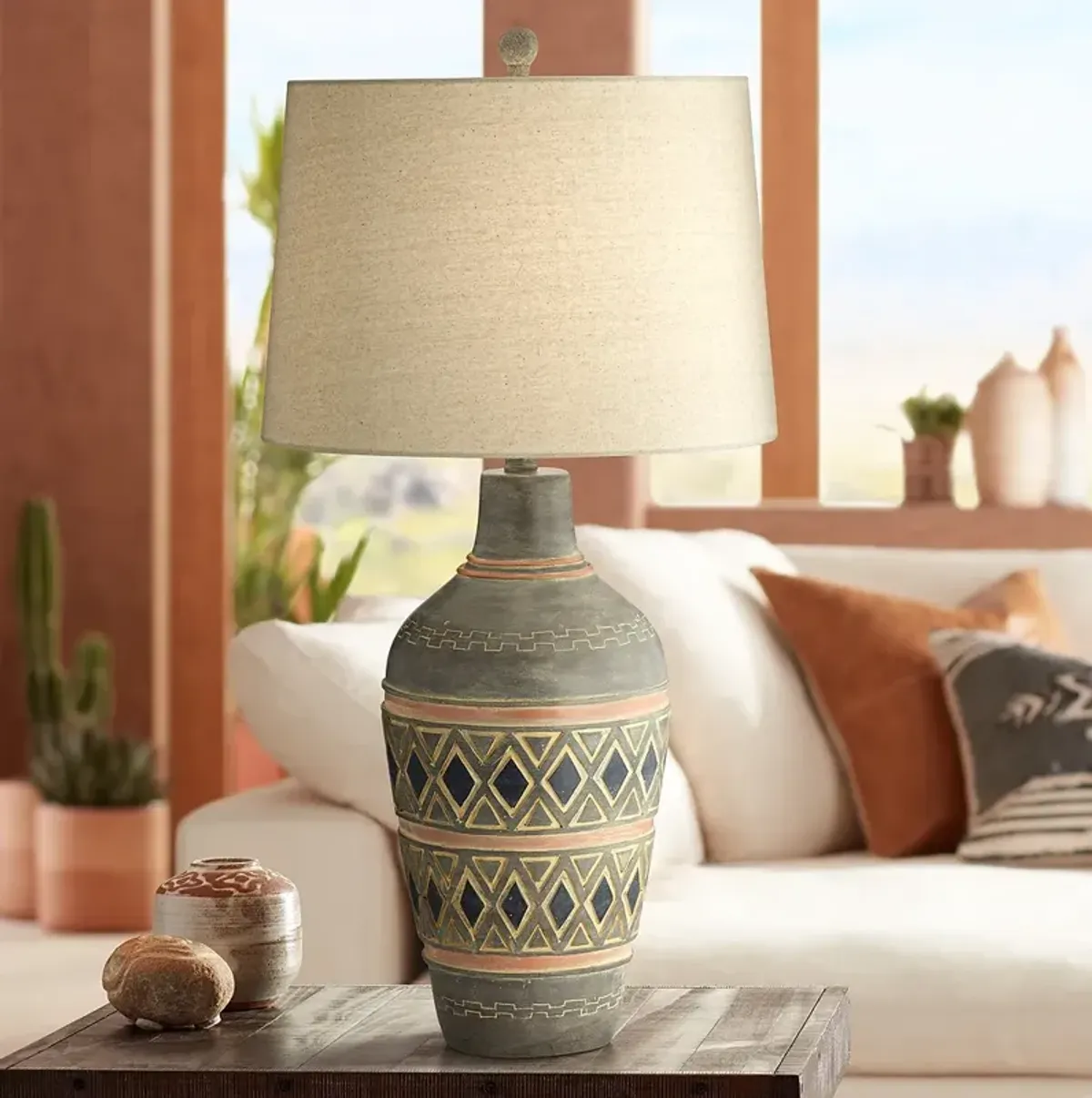 John Timberland Desert Mesa 29 1/2" Southwest Rustic Jar Table Lamp