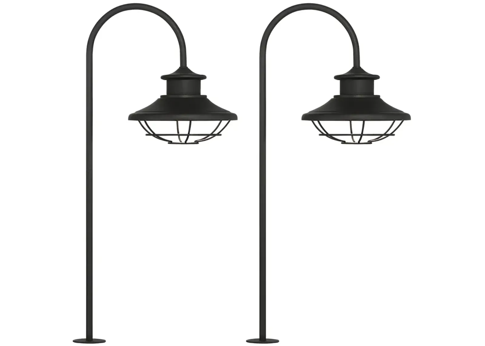 Braden 23 1/2" High Textured Black LED Path Lights Set of 2