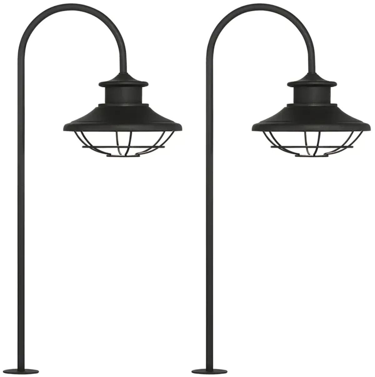 Braden 23 1/2" High Textured Black LED Path Lights Set of 2