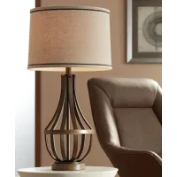 Franklin Iron Works Louanne 29" Open Oil-Rubbed Bronze Table Lamp