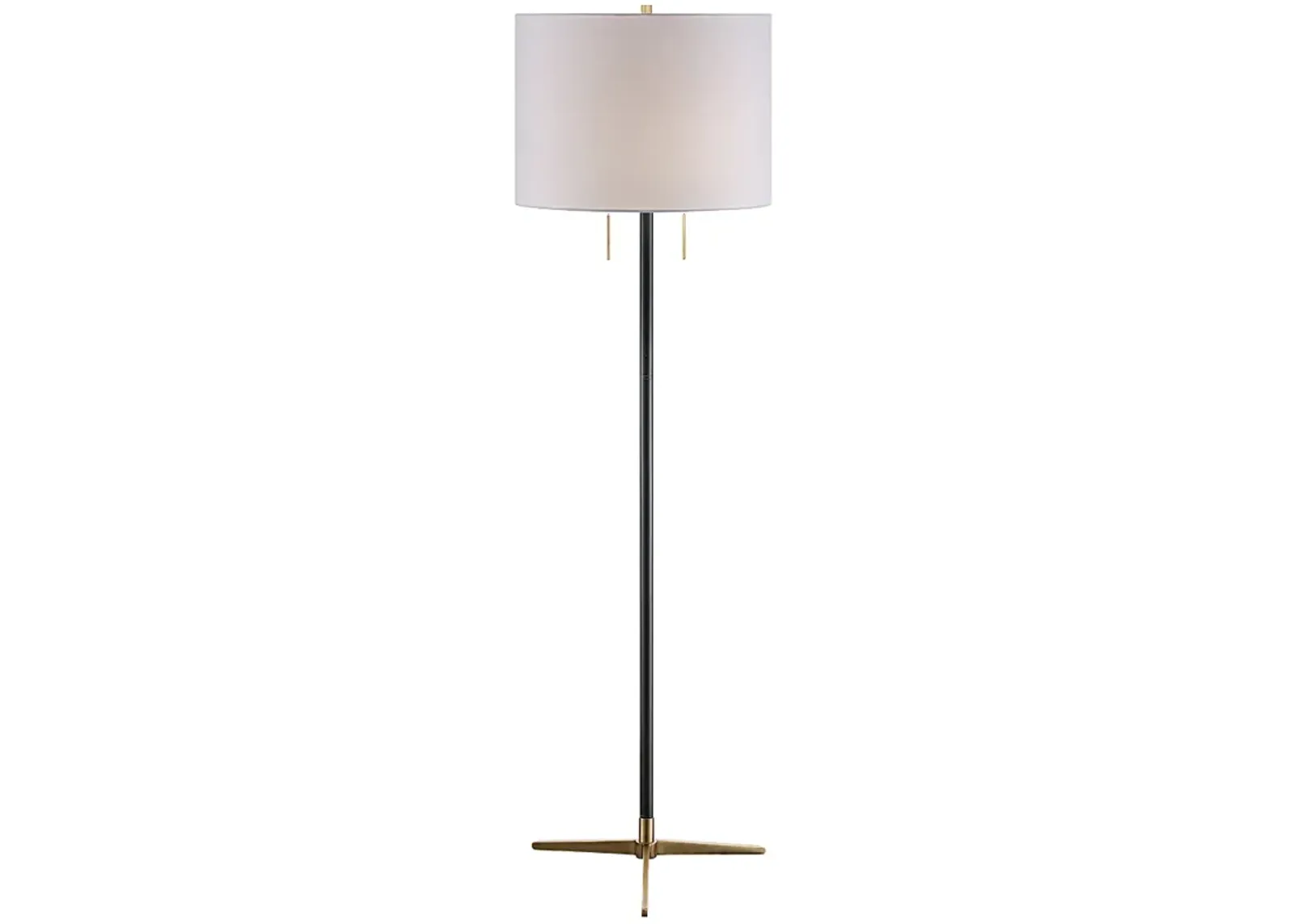 Crestview Collection Veda 62" High Modern Gunmetal Finish Floor Lamp