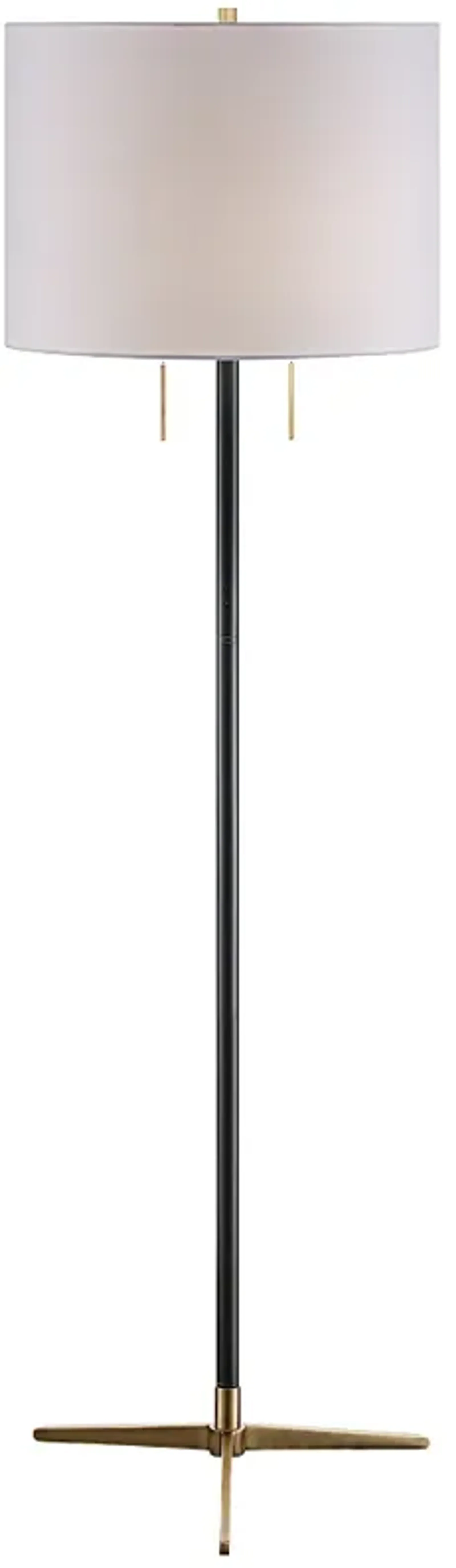 Crestview Collection Veda 62" High Modern Gunmetal Finish Floor Lamp