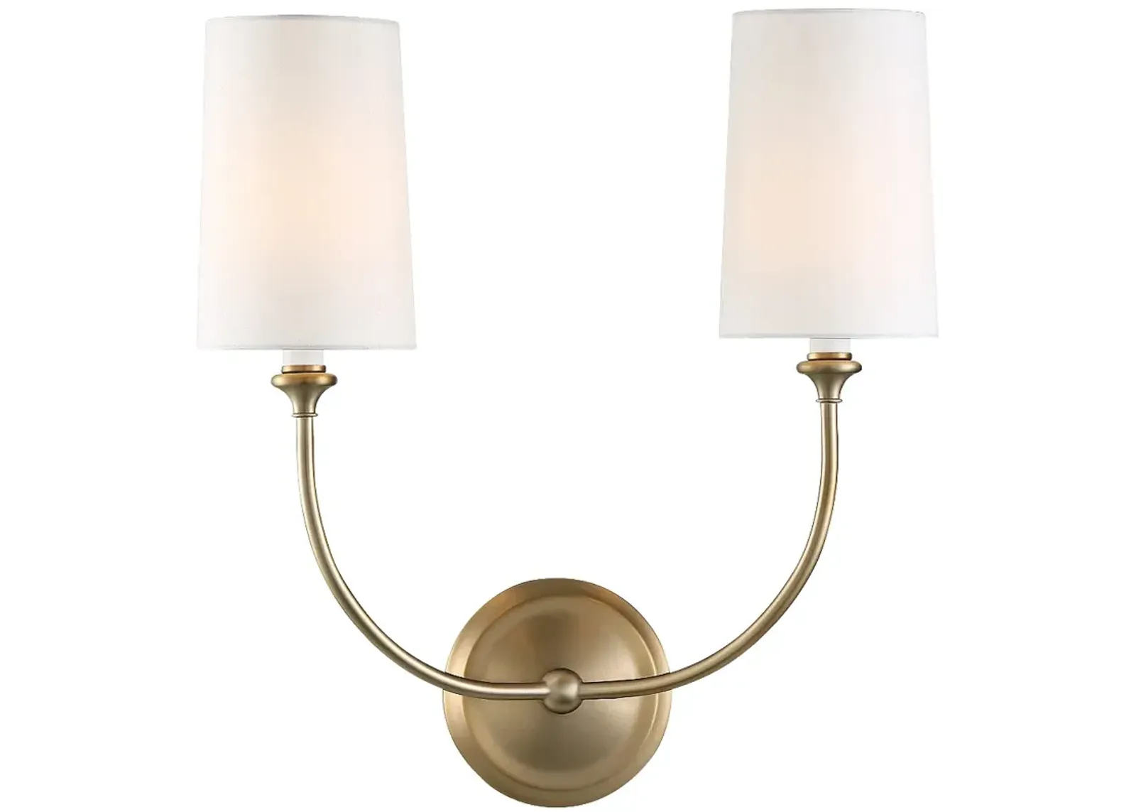 Crystorama Sylvan 16" High Vibrant Gold 2-Light Wall Sconce