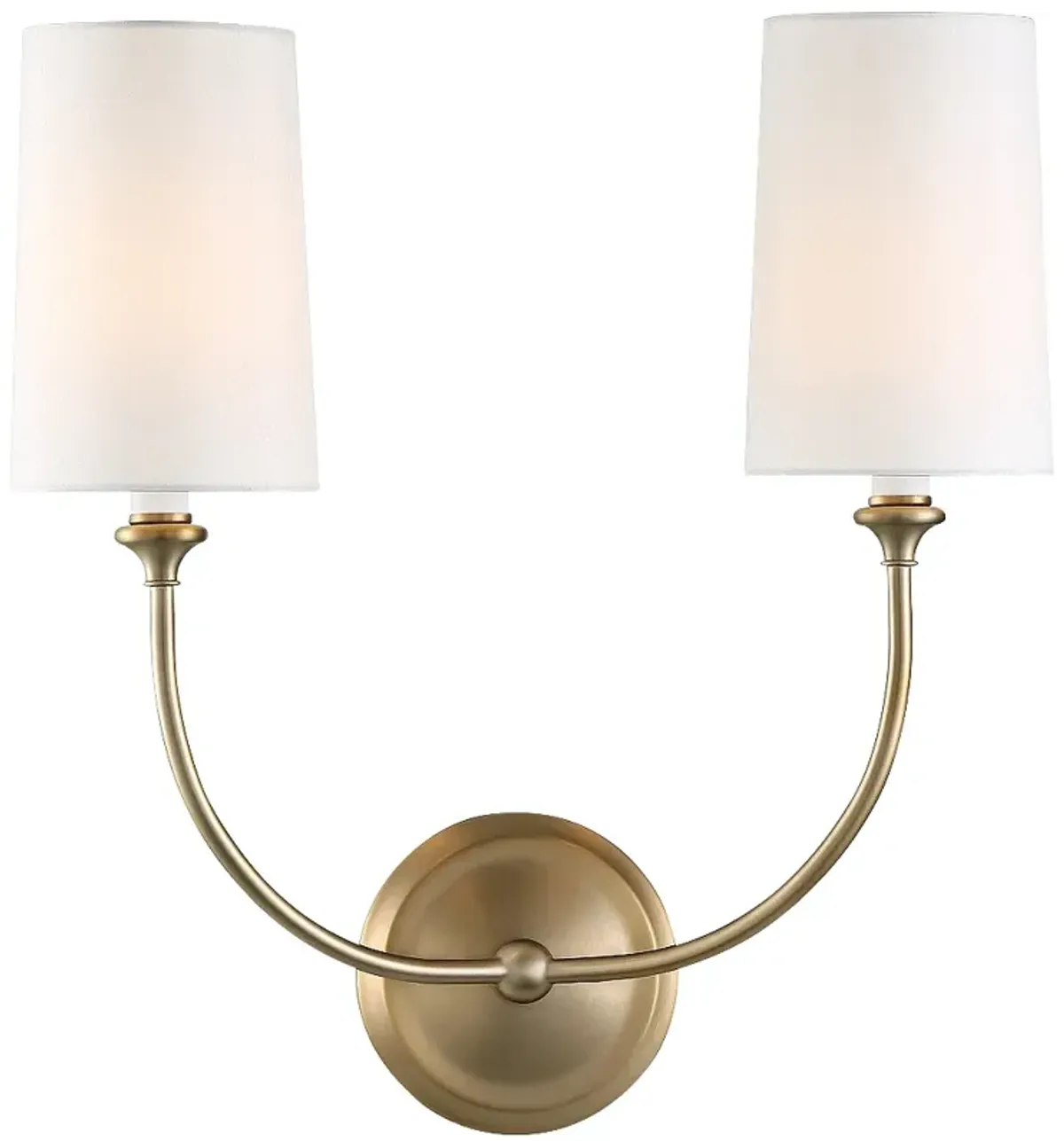 Crystorama Sylvan 16" High Vibrant Gold 2-Light Wall Sconce