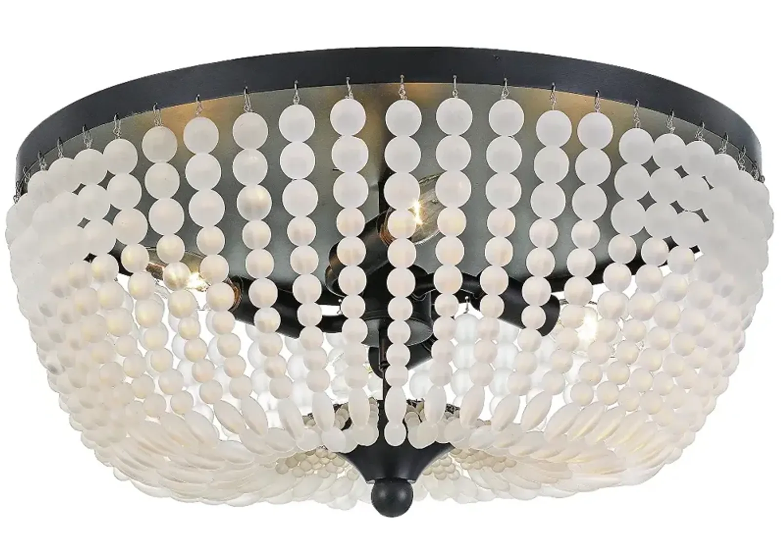 Crystorama Rylee 18" Wide Matte Black Ceiling Light