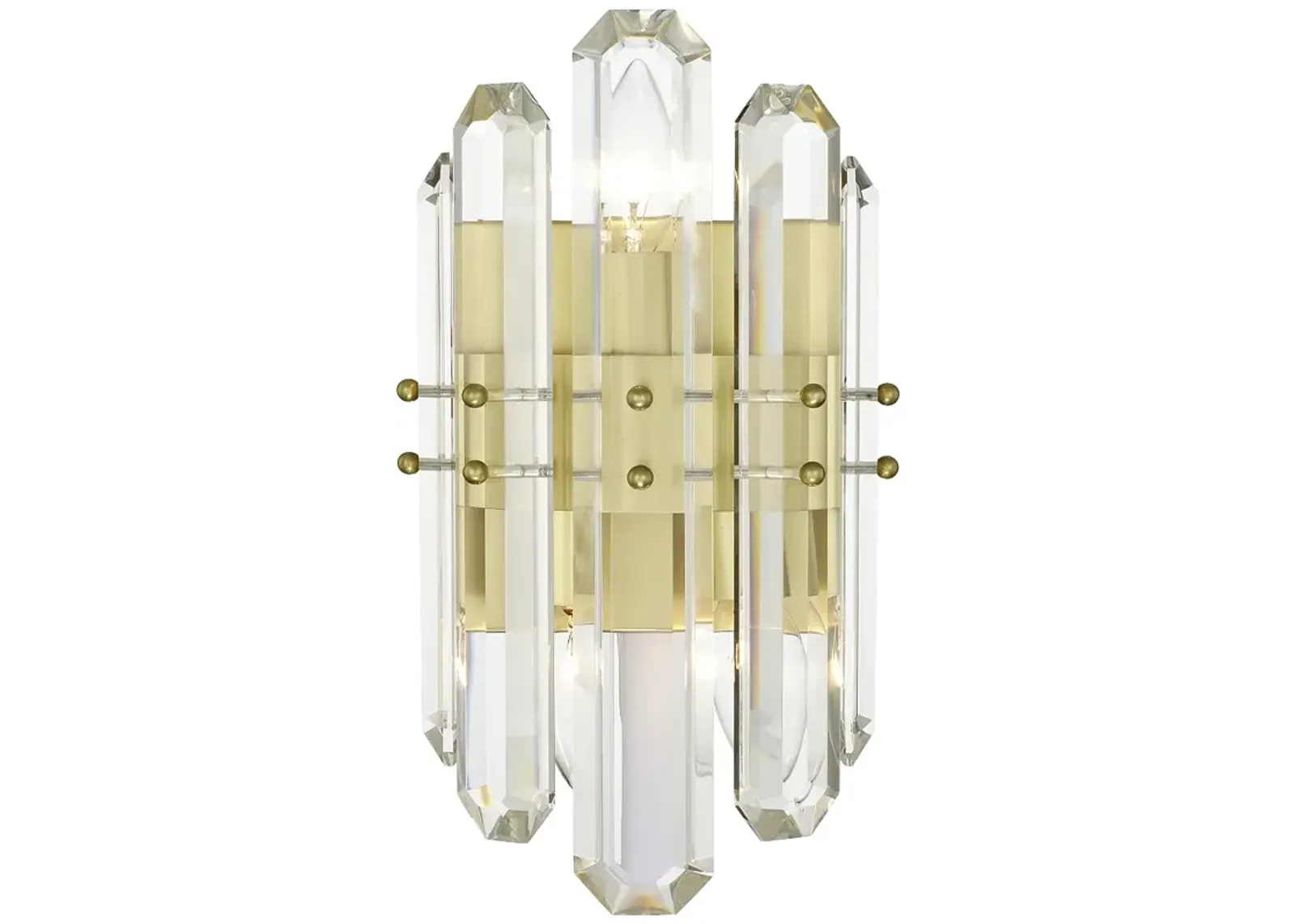 Crystorama Bolton 13 1/2"H Aged Brass Crystal Wall Sconce