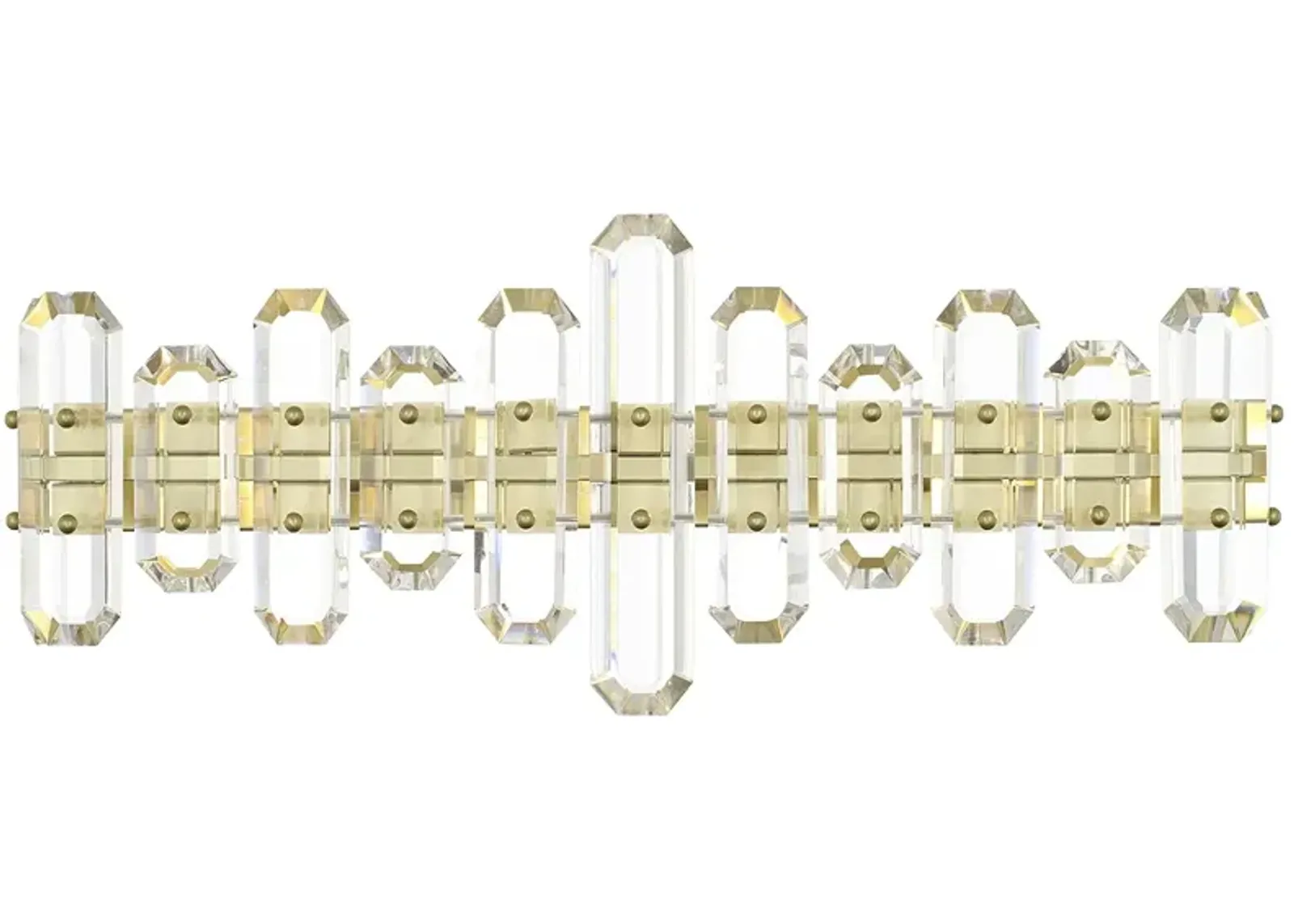 Crystorama Bolton 26" Wide Aged Brass Crystal Bath Light