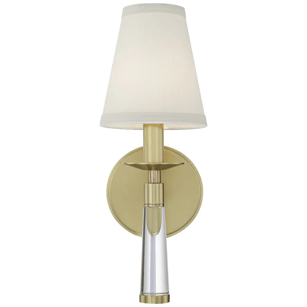 Crystorama Baxter 15" High Aged Brass Wall Sconce