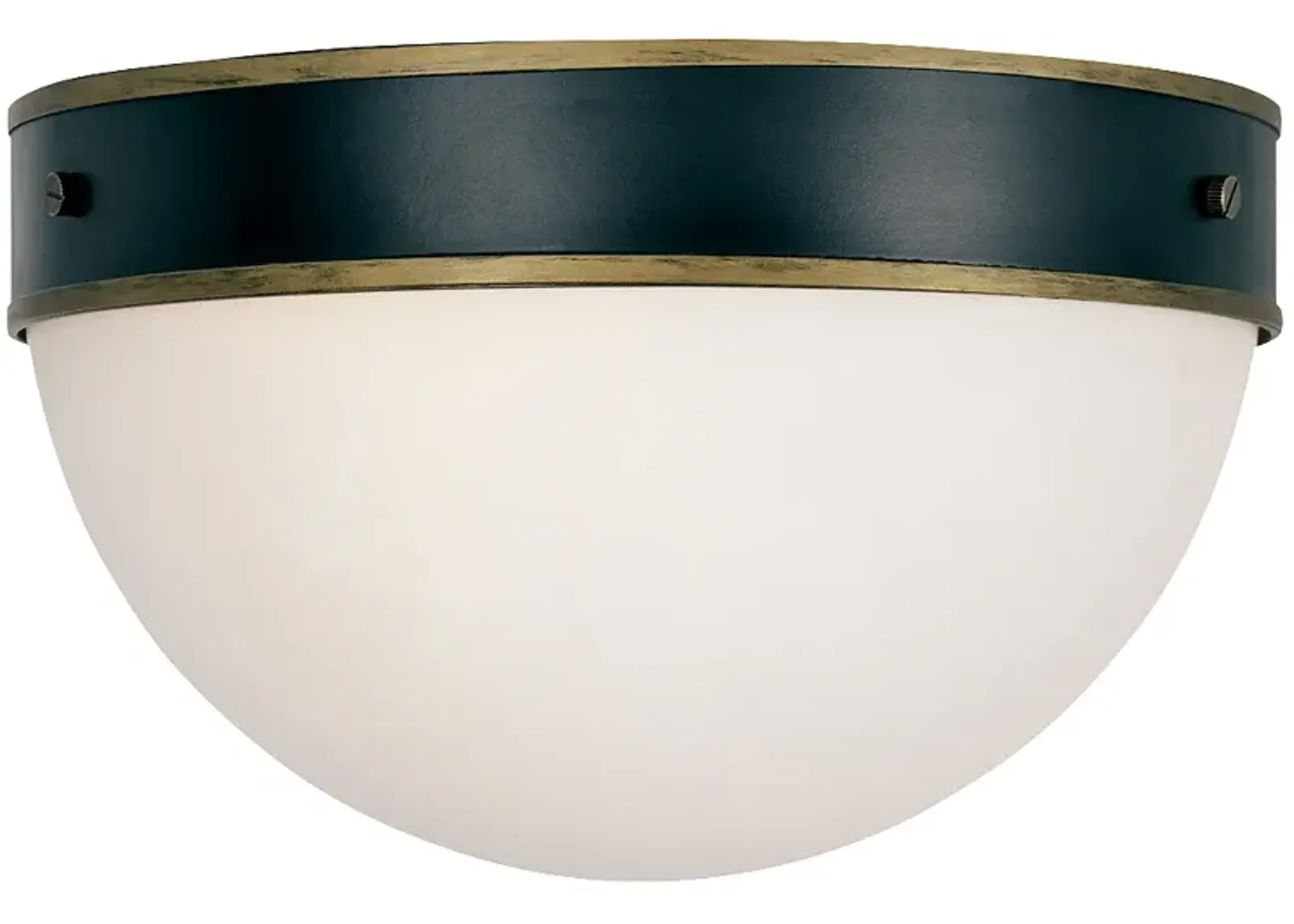 Capsule 12" Wide Matte Black and Gold Outdoor Ceiling Light