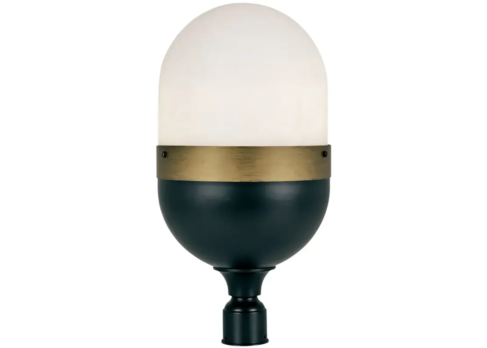 Capsule 23 1/4" High Matte Black and Gold Outdoor Post Light