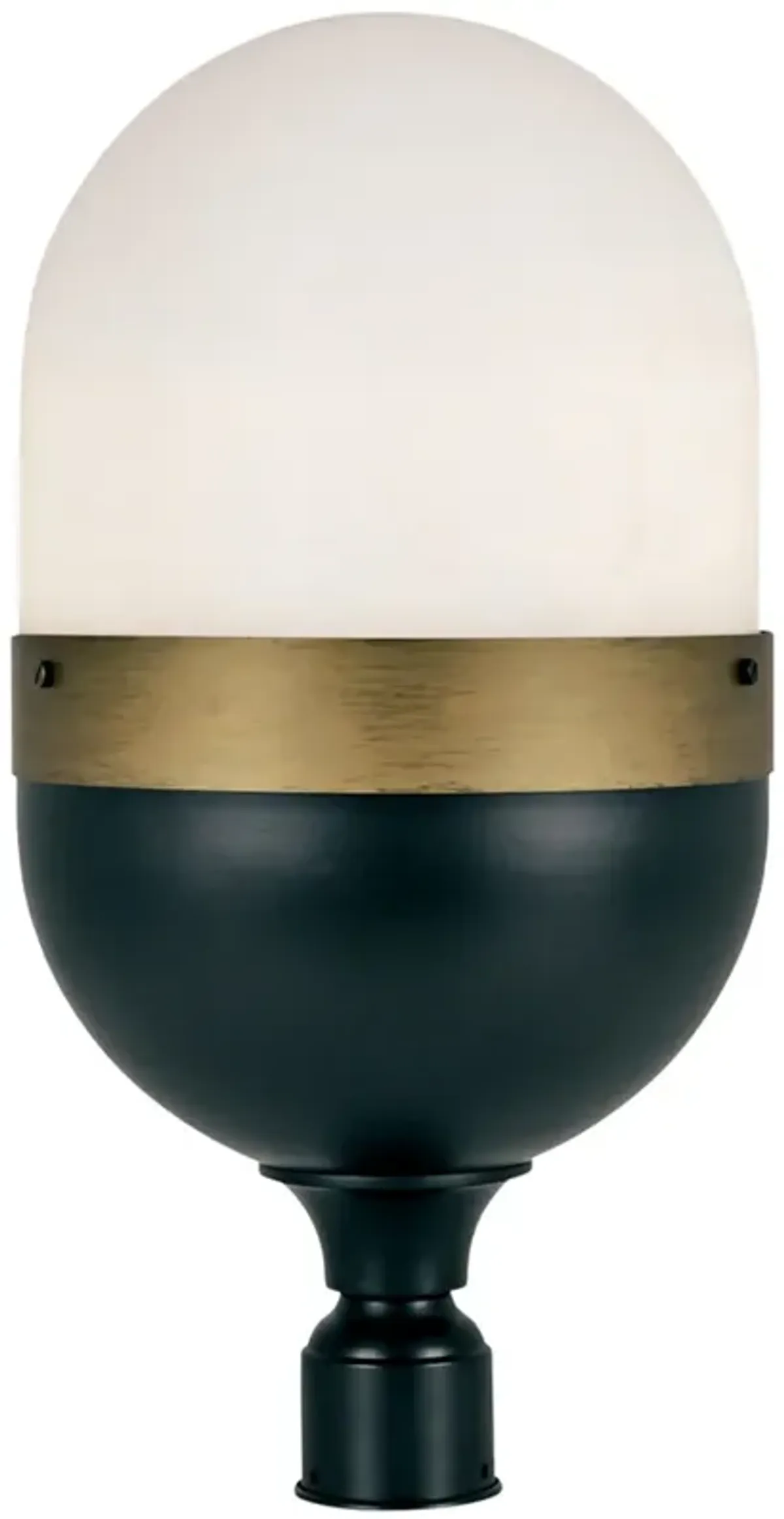 Capsule 23 1/4" High Matte Black and Gold Outdoor Post Light