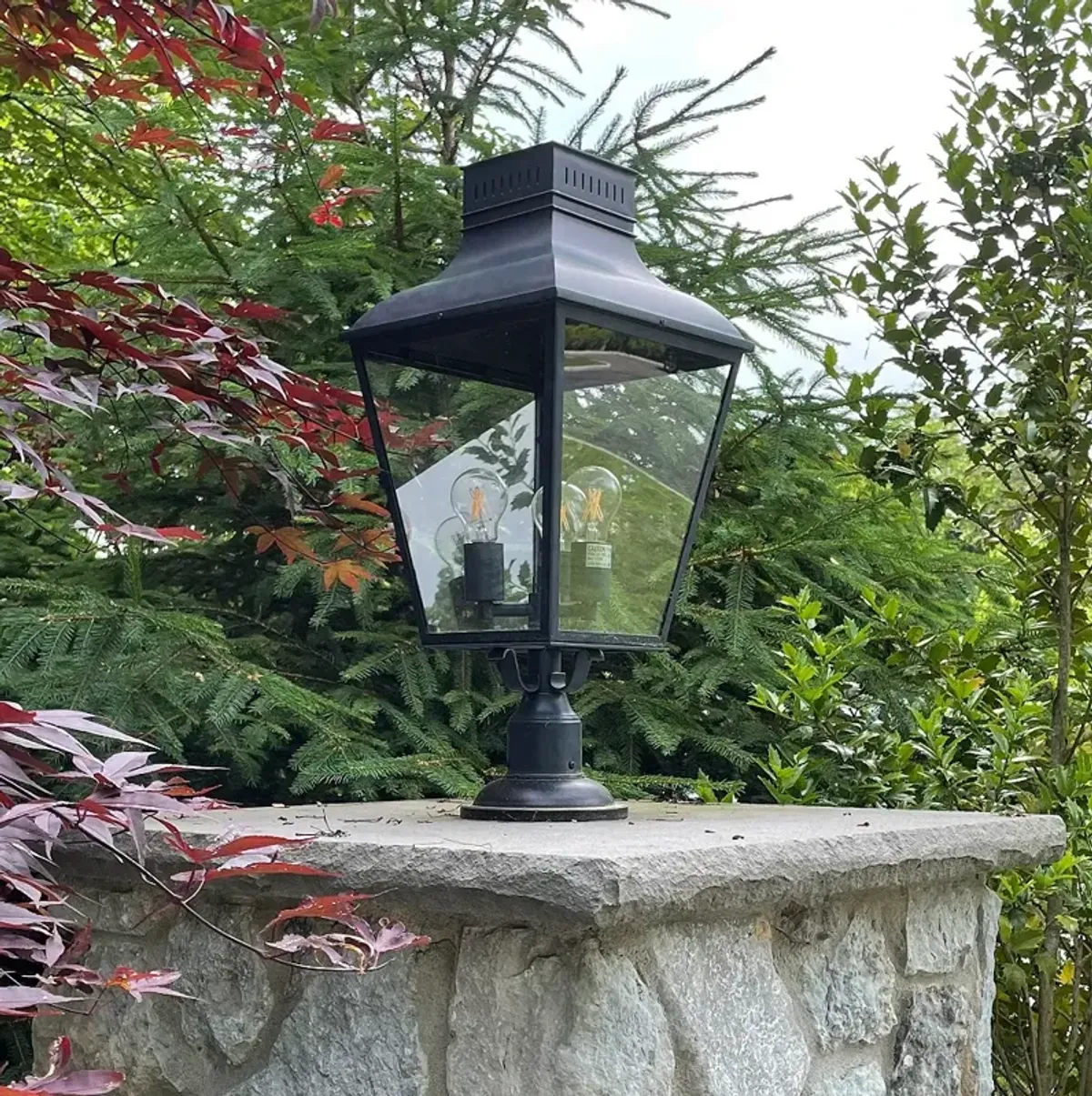 Crystorama Dumont 25" High Graphite Outdoor Post Light
