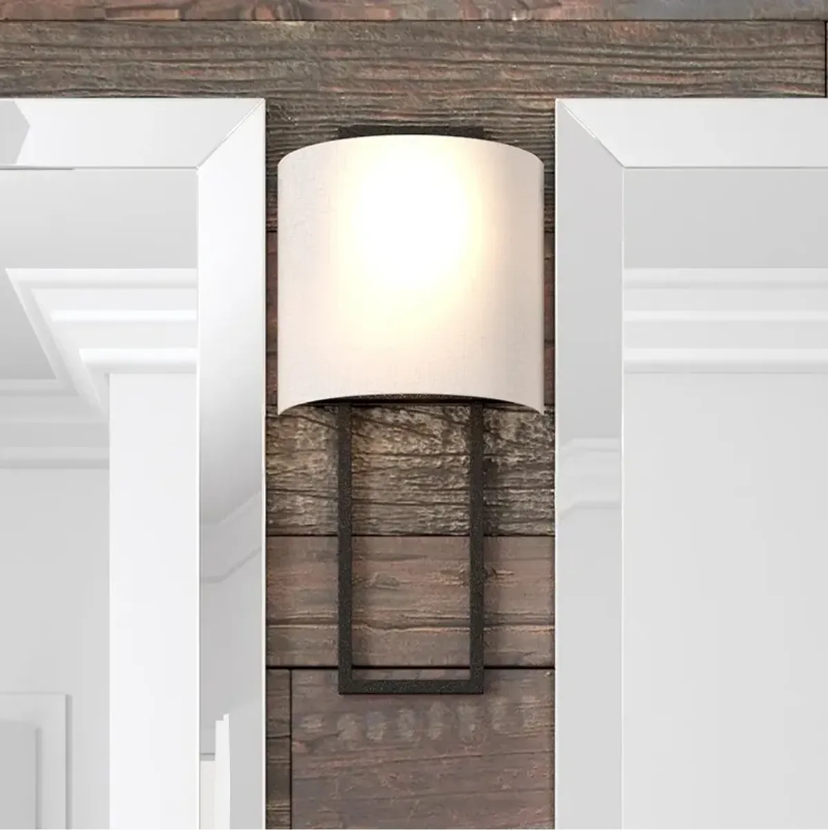 Crystorama Fremont 21" High Black Forged Wall Sconce