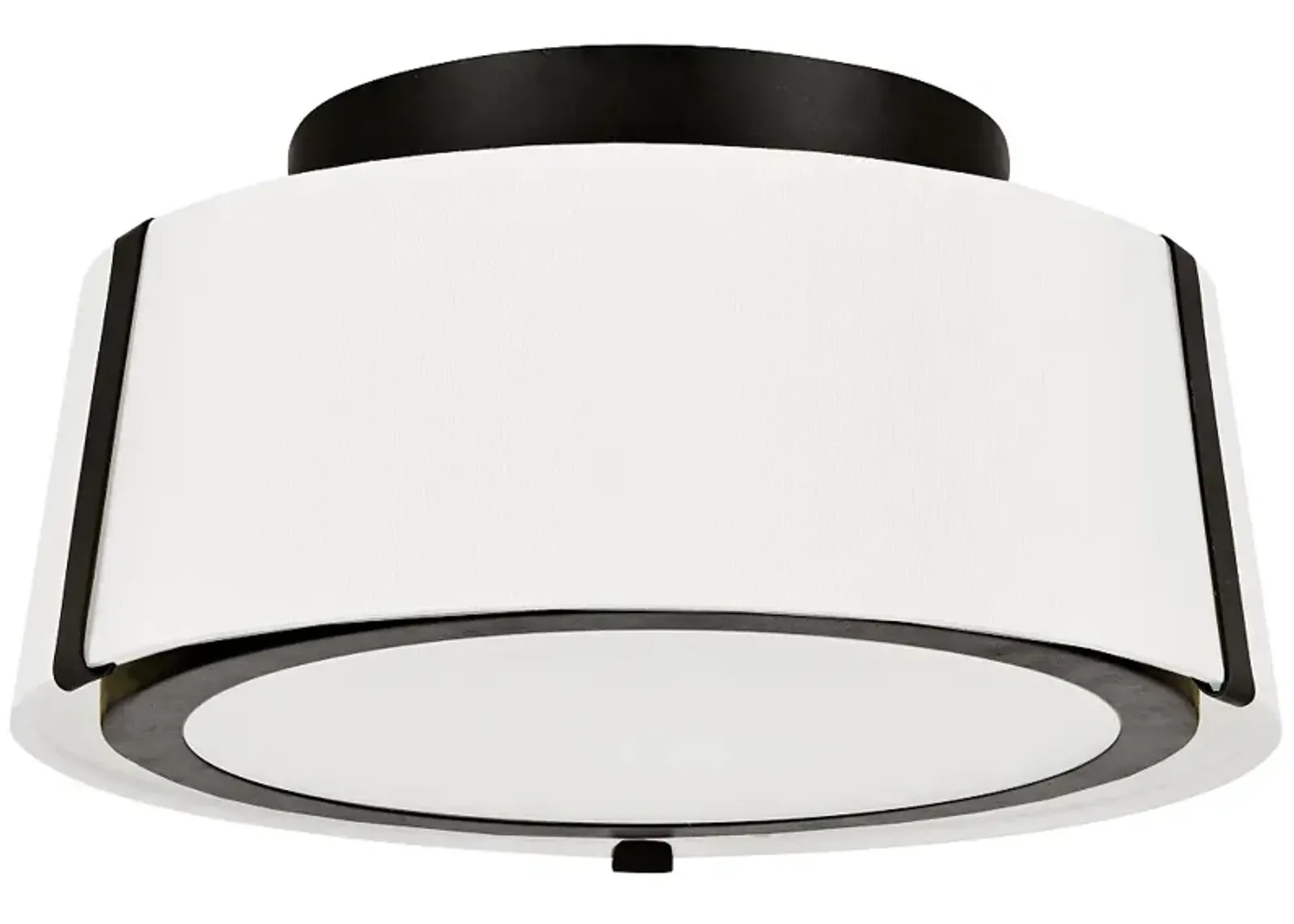 Crystorama Fulton 12" Wide Matte Black Drum Ceiling Light