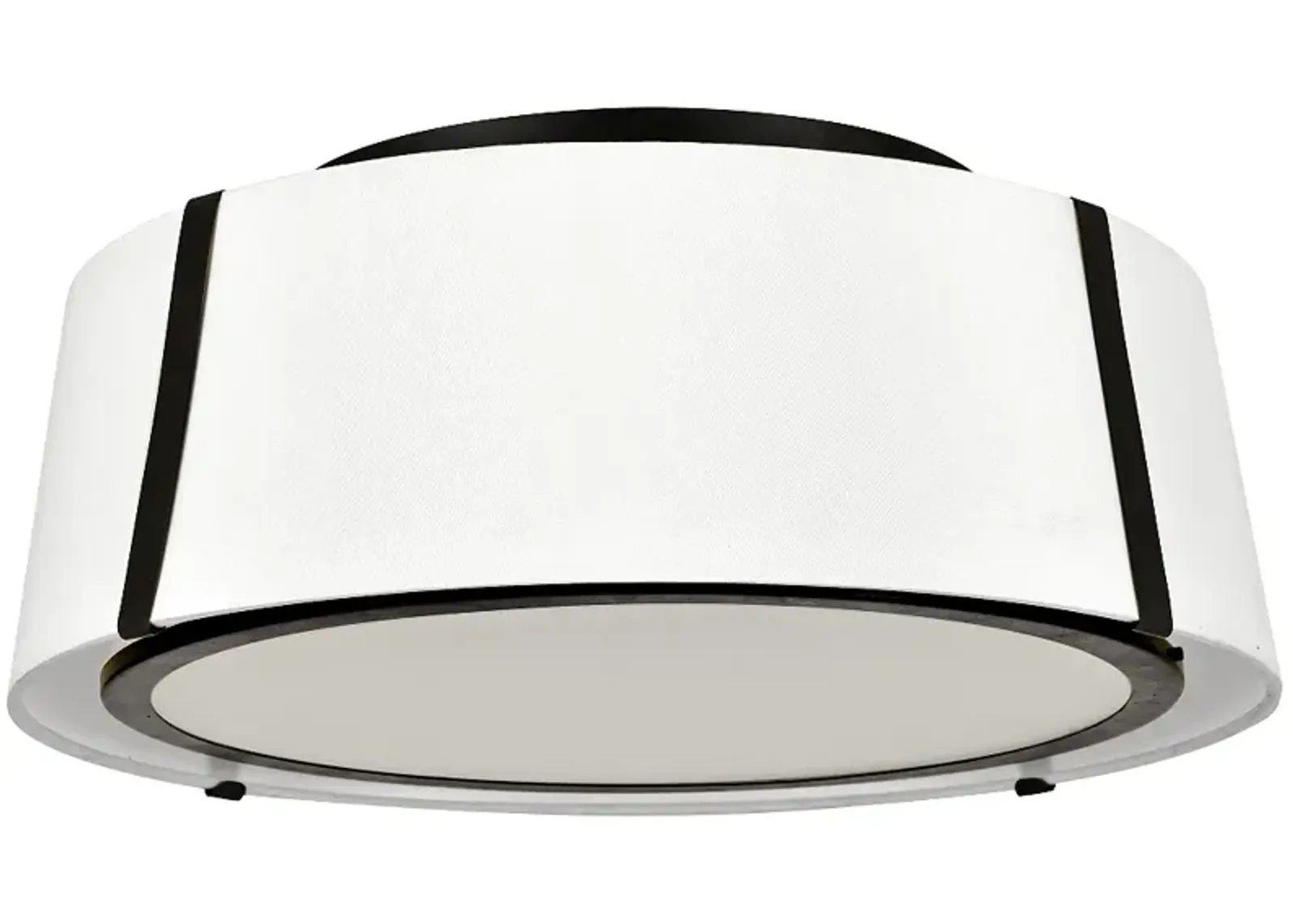 Crystorama Fulton 18" Wide Matte Black Drum Ceiling Light