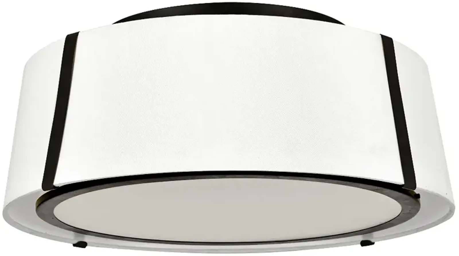 Crystorama Fulton 18" Wide Matte Black Drum Ceiling Light