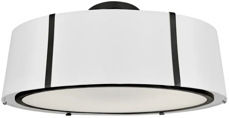 Crystorama Fulton 24" Wide Matte Black Drum Ceiling Light