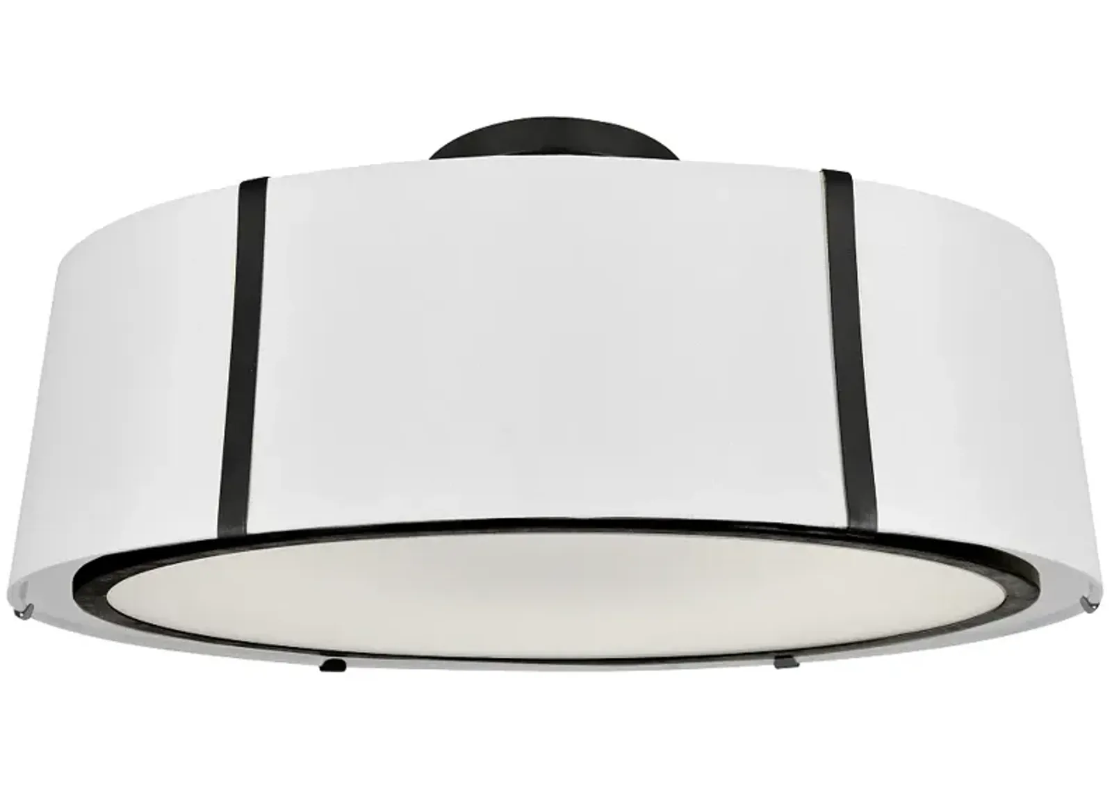 Crystorama Fulton 24" Wide Matte Black Drum Ceiling Light