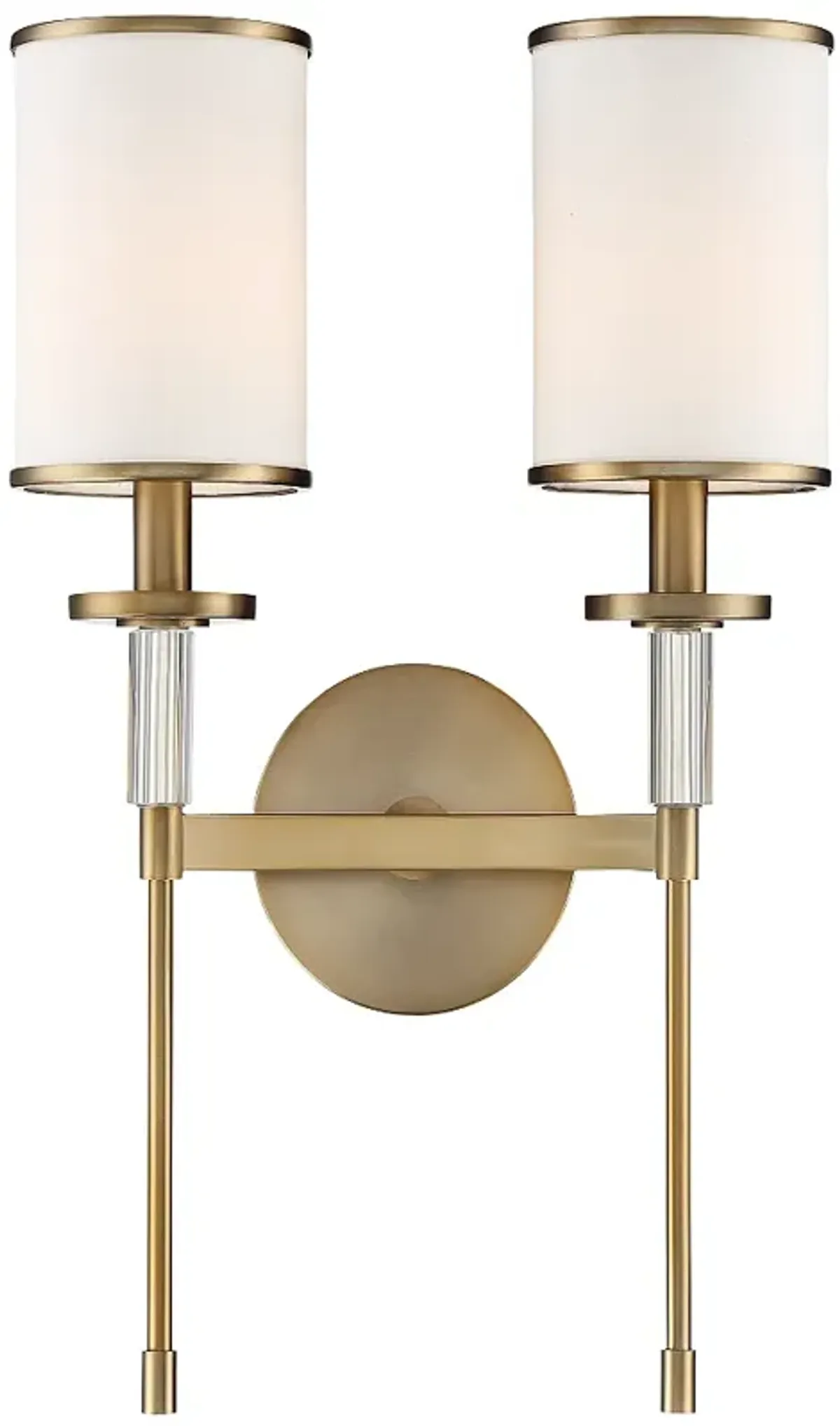 Crystorama Hatfield 18 1/2"H Vibrant Gold 2-Light Wall Sconce