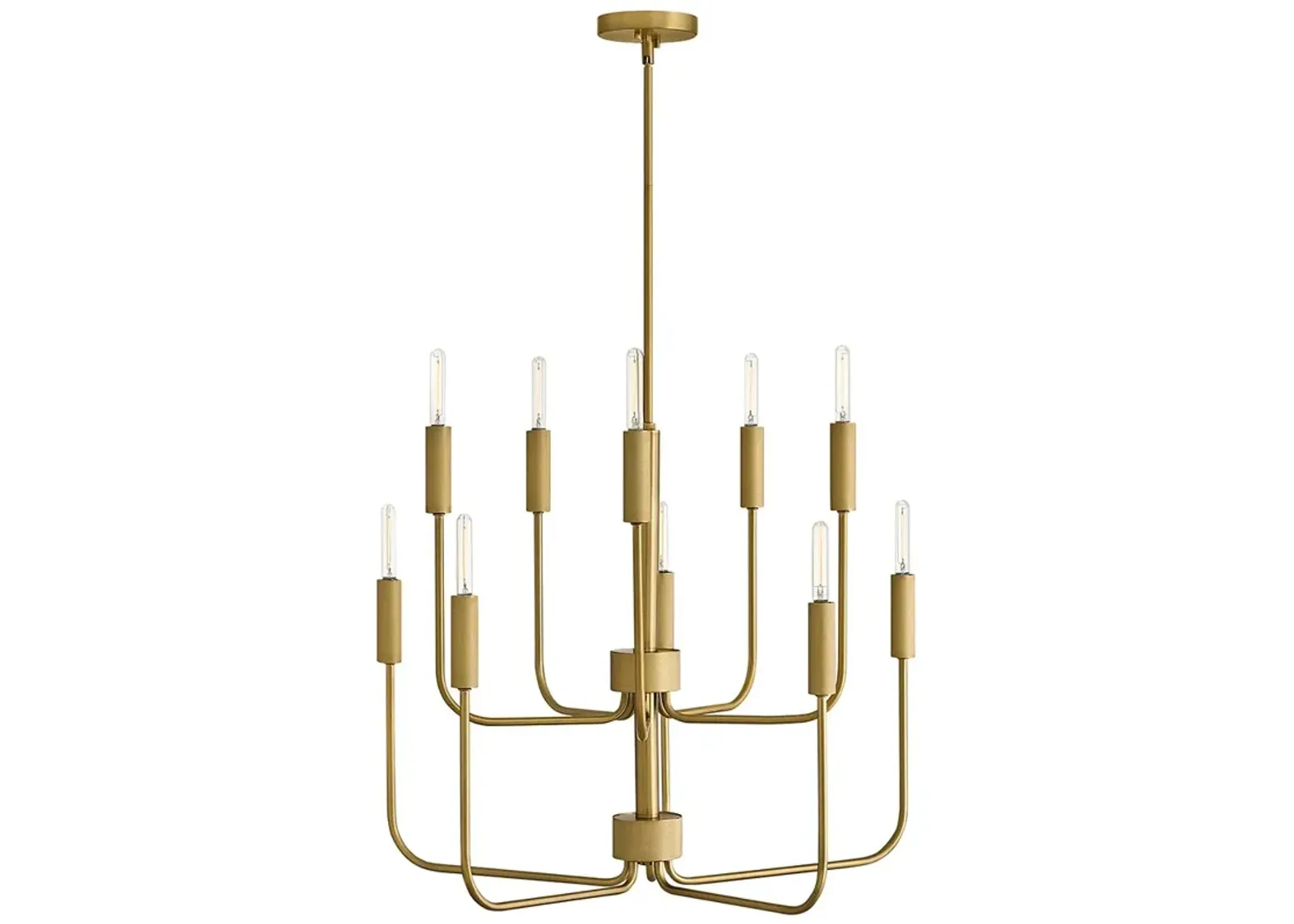 Lark Austen Medium Multi Tier Chandelier Lacquered Brass