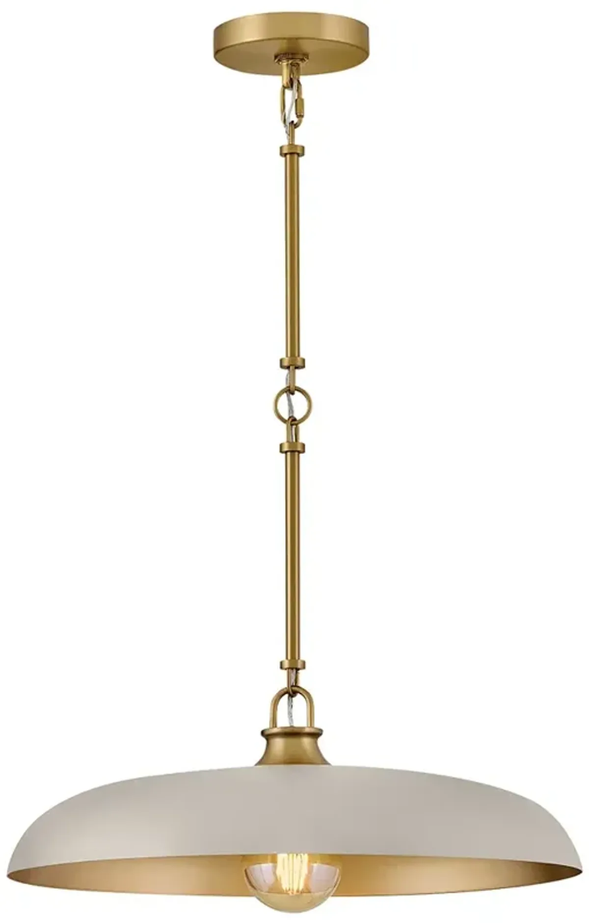 Hinkley Interior Sadie Large Dome Pendant 18" Lacquered Brass