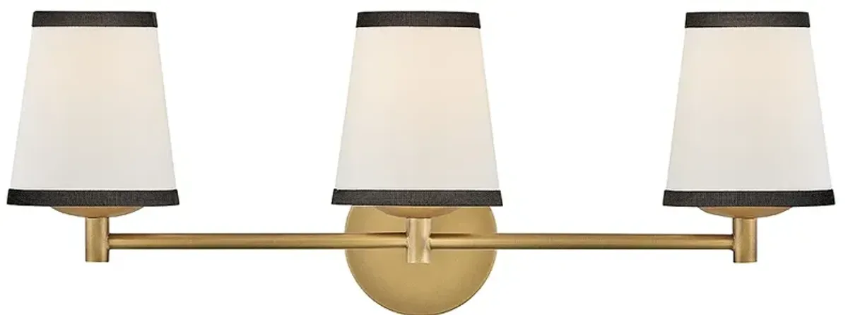 Hinkley Interior Sonia Medium Three Light Vanity 24.25" Lacquered Bras