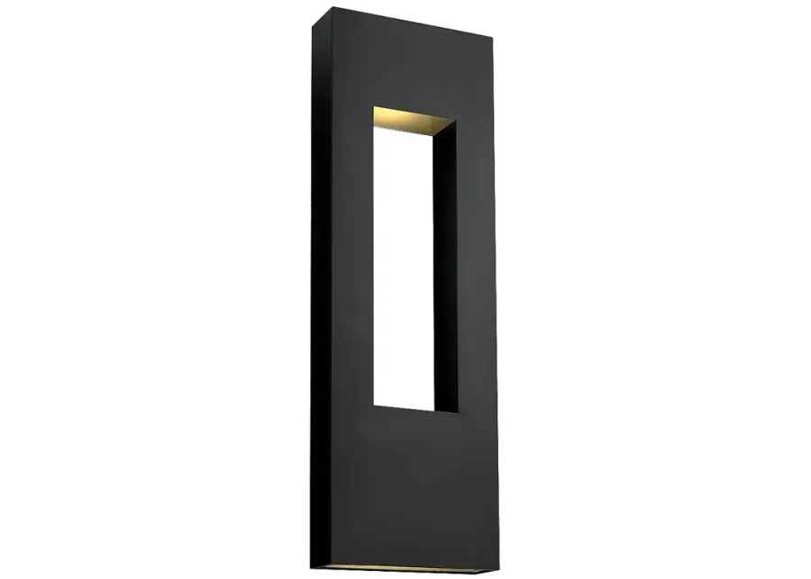 Atlantis 36"H Satin Black Socketed LED Outdoor Wall Light