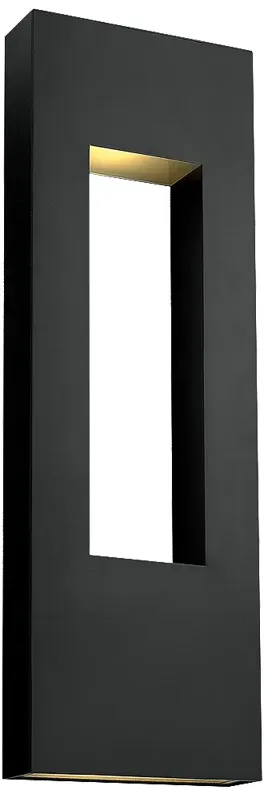 Atlantis 36"H Satin Black Socketed LED Outdoor Wall Light