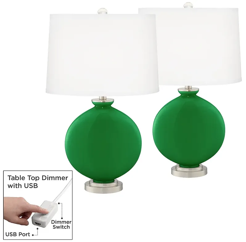 Envy Carrie Table Lamp Set of 2 with Dimmers