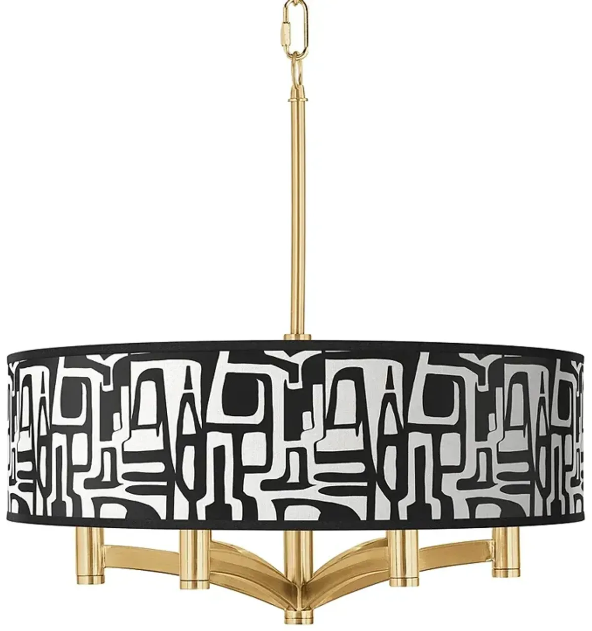 Tempo Ava 6-Light Gold Pendant Chandelier