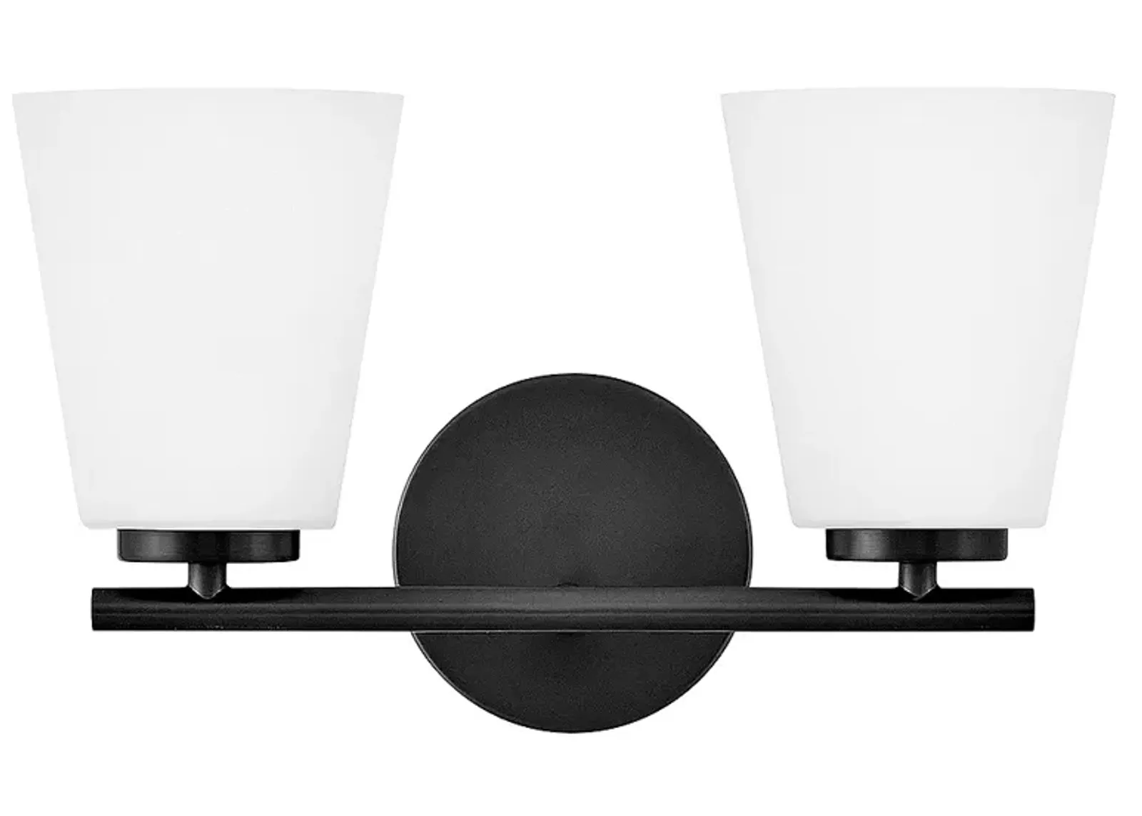 Lark Bri Small Two Light Vanity Black