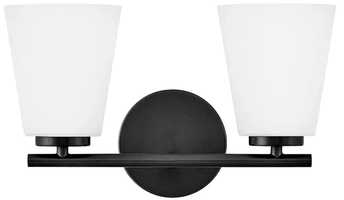 Lark Bri Small Two Light Vanity Black