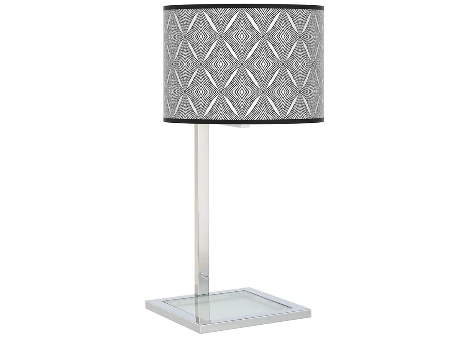 Moroccan Diamonds II Glass Inset Table Lamp