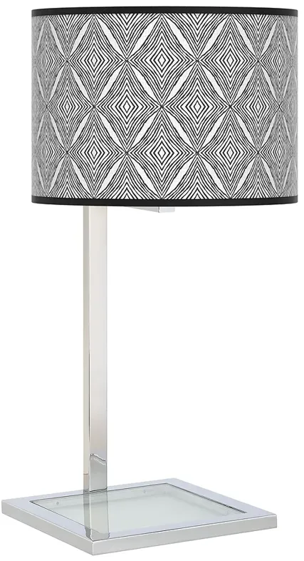 Moroccan Diamonds II Glass Inset Table Lamp