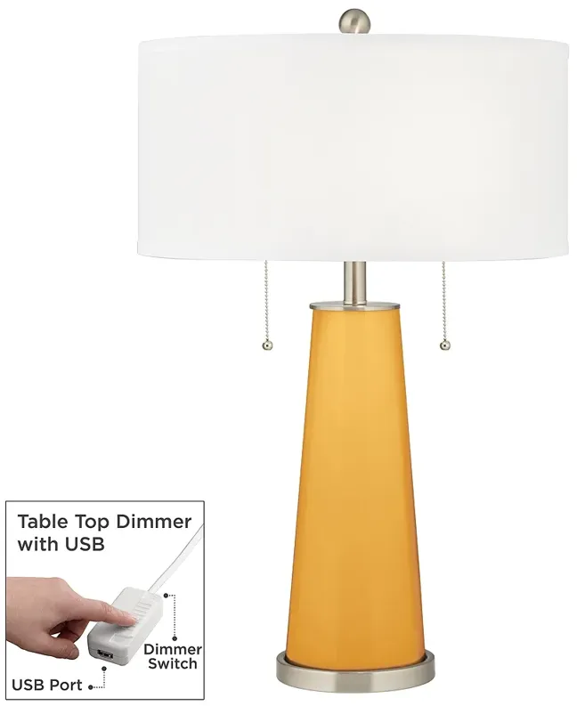 Marigold Peggy Glass Table Lamp With Dimmer