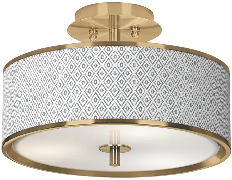 Diamonds Gold 14" Wide Ceiling Light