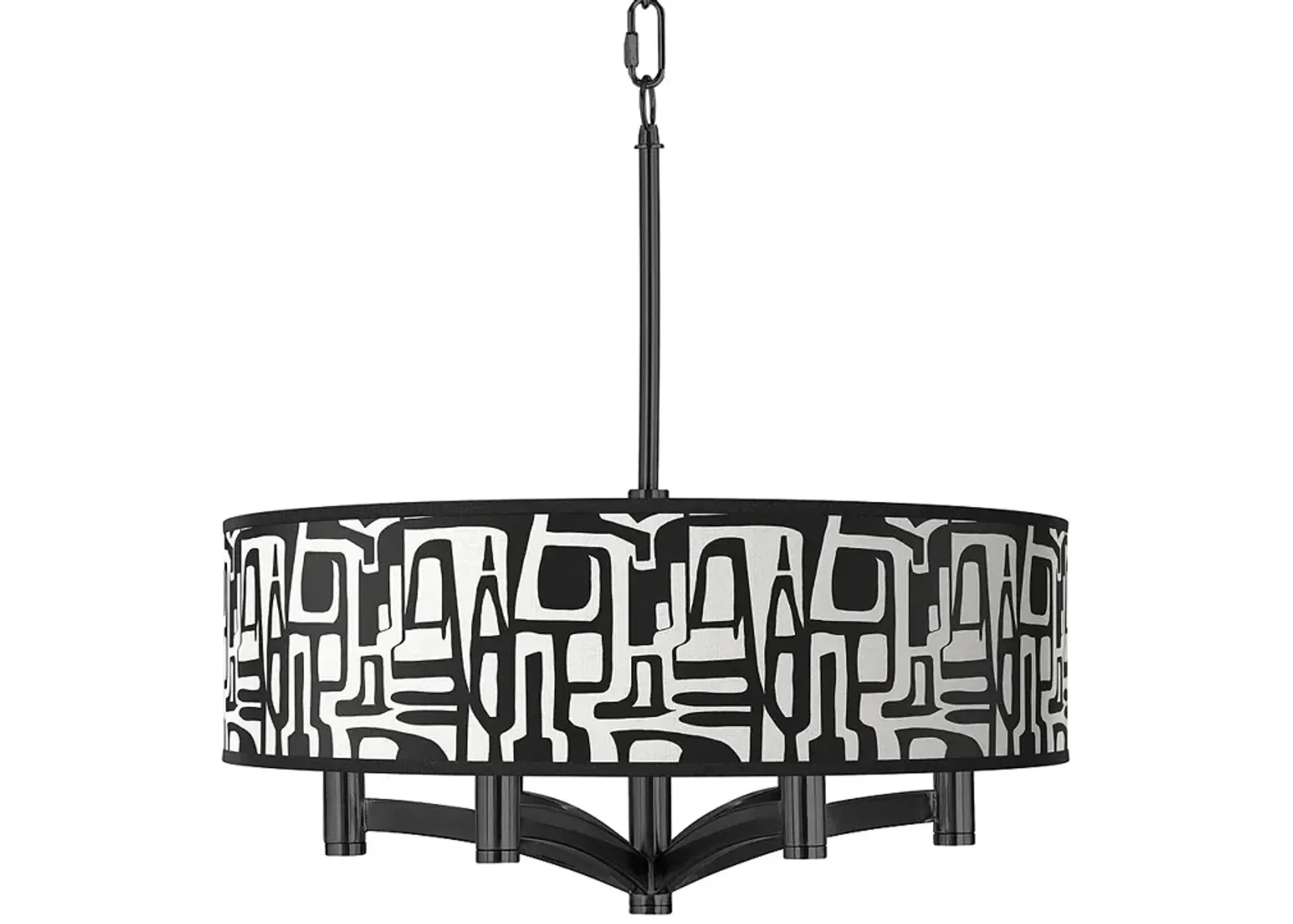 Tempo Ava 6-Light Black Pendant Chandelier