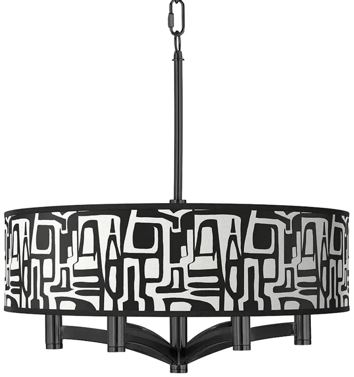 Tempo Ava 6-Light Black Pendant Chandelier