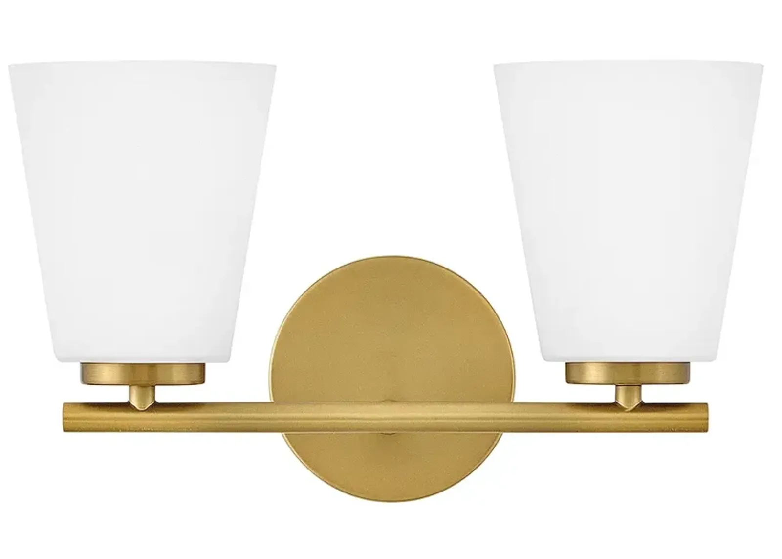 Lark Bri Small Two Light Vanity Lacquered Brass