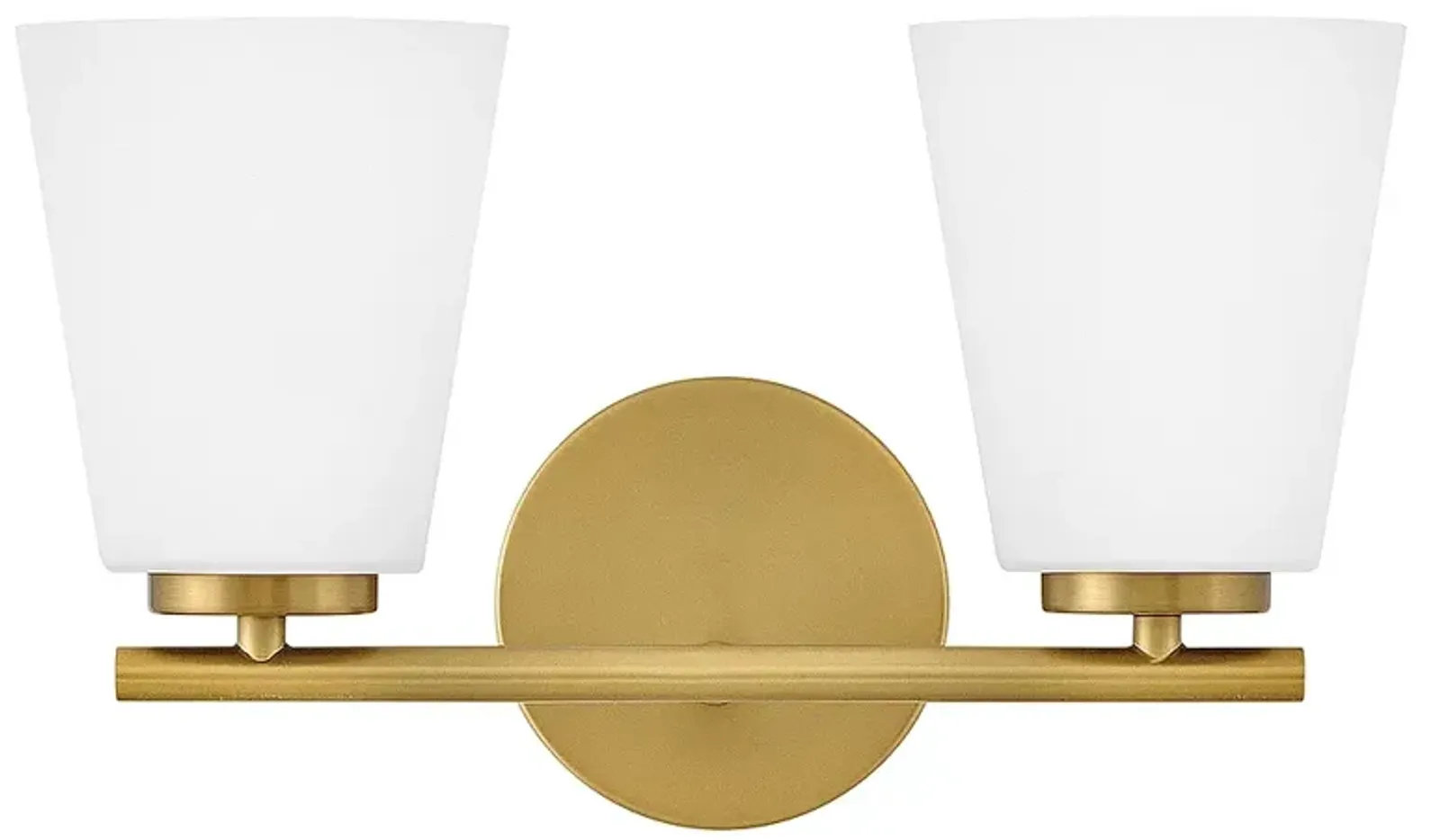 Lark Bri Small Two Light Vanity Lacquered Brass