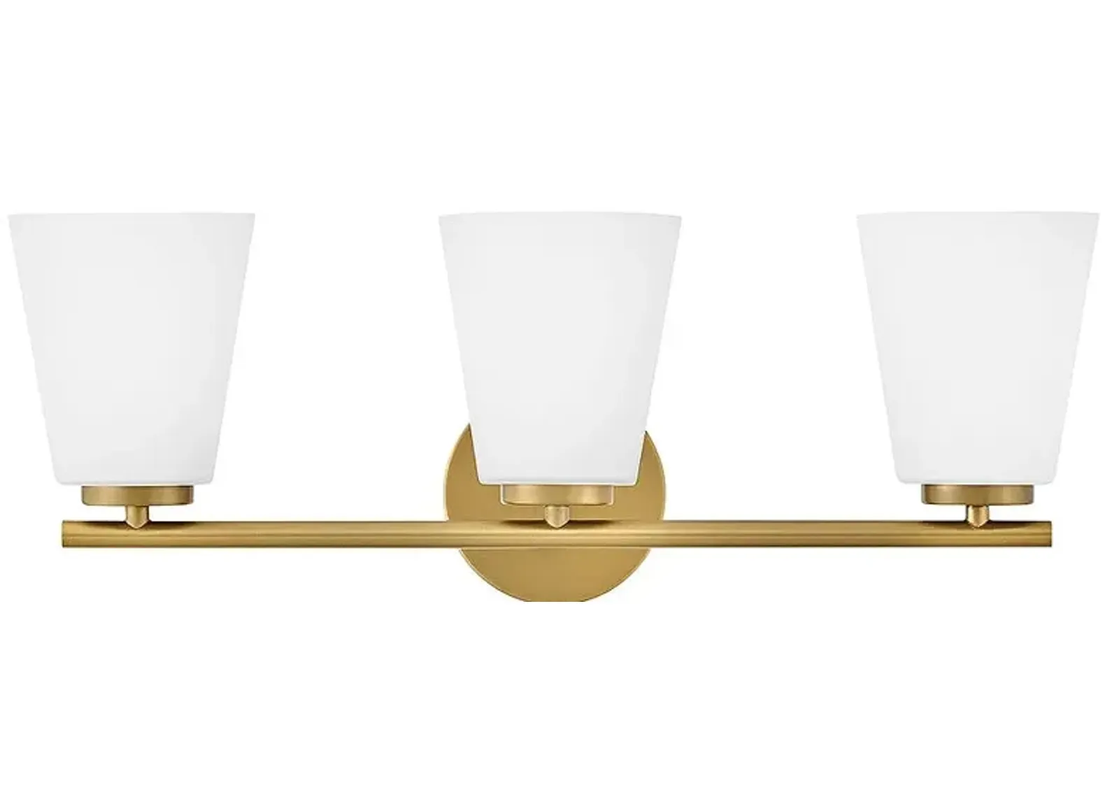 Lark Bri Medium Three Light Vanity Lacquered Brass