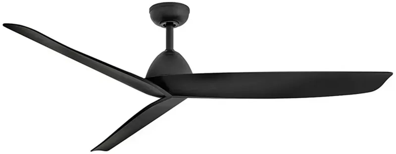 60" Hinkley Turbine Matte Black LED Smart Control Ceiling Fan