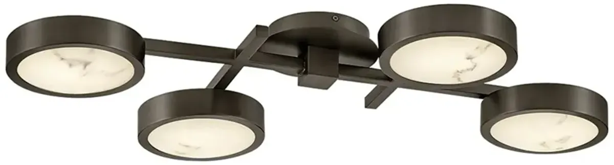 Fredrick Ramond Interior Cava Large Flush Mount 30" Black Oxide