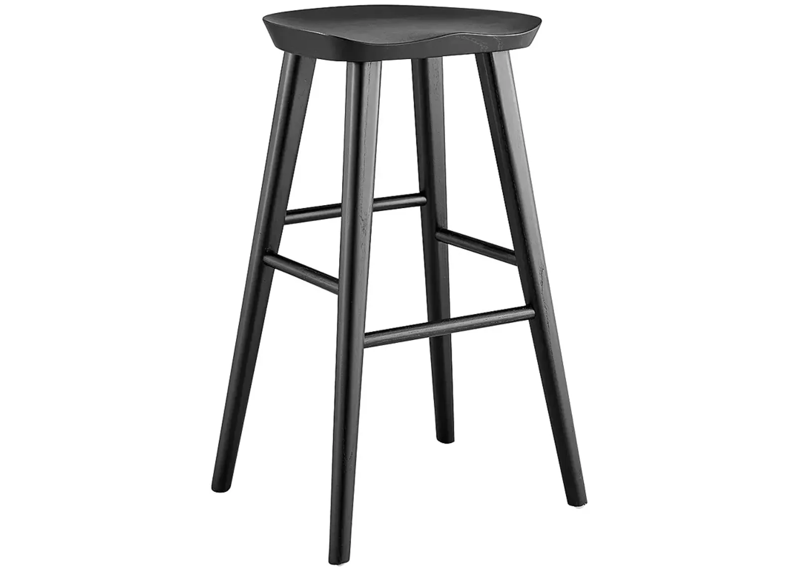 Vieno 29 1/2" Black Wood Bar Stool