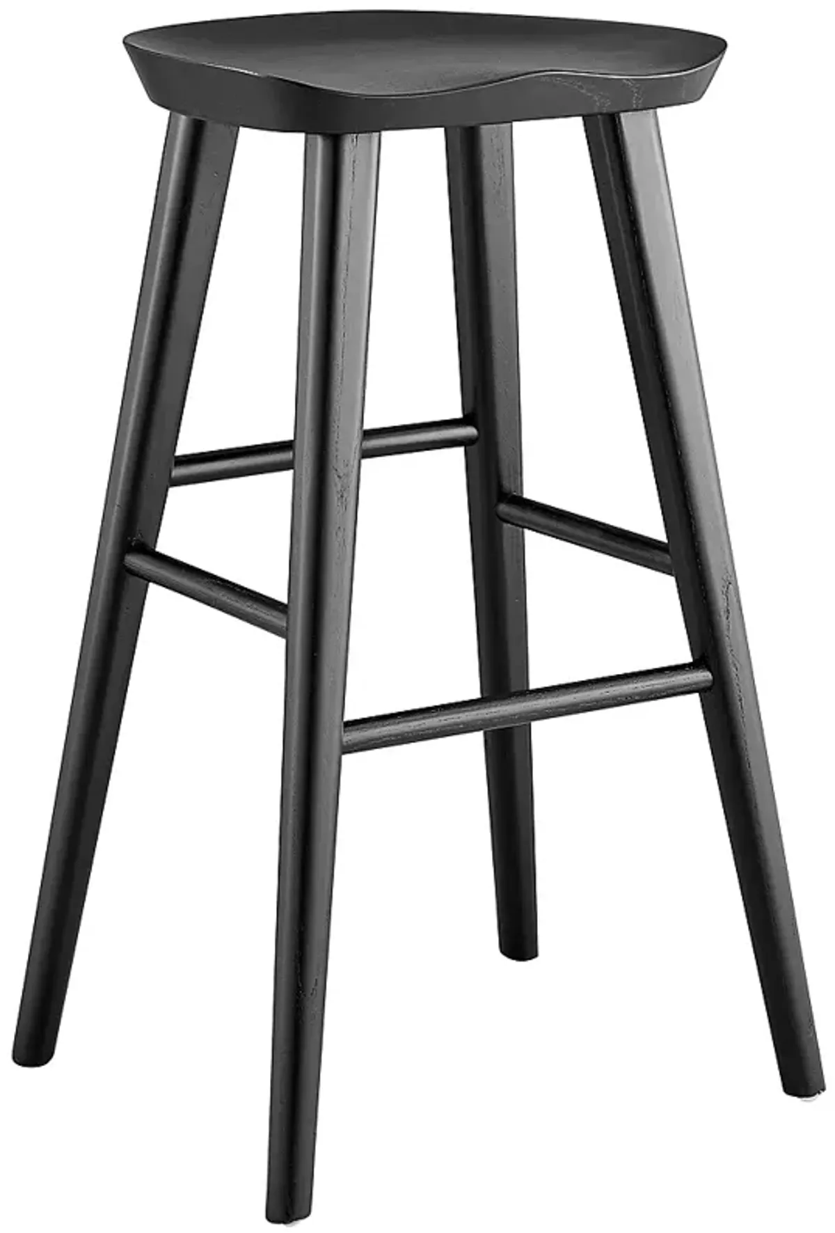 Vieno 29 1/2" Black Wood Bar Stool