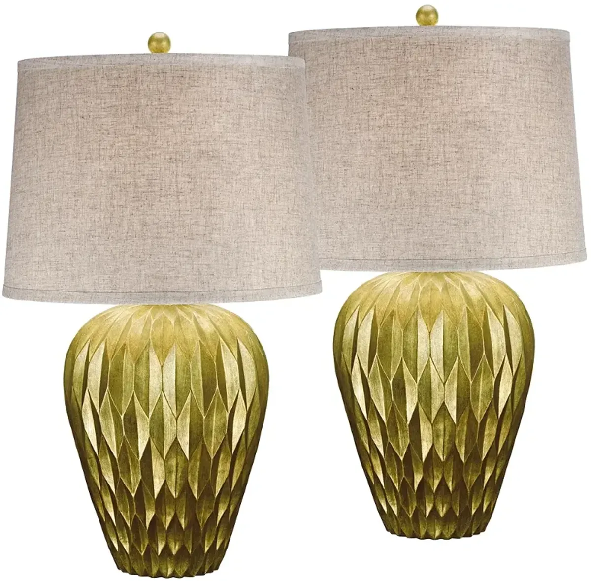 Possini Euro Buckhead 28" High Bronze Modern Urn Table Lamps Set of 2