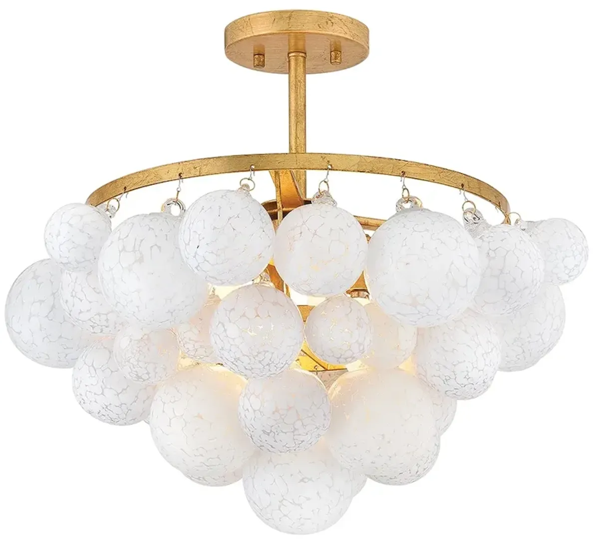 Fredrick Ramond Interior Marabel Medium Semi Flush 20.5" Distressed Br